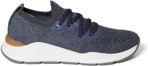 Brunello Cucinelli Kids Sneakers van stof Blauw