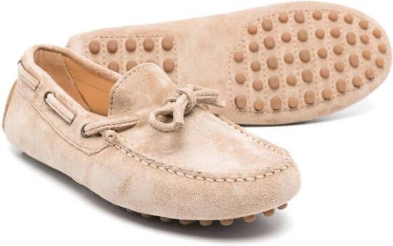 Brunello Cucinelli Kids Suède bootschoenen Bruin