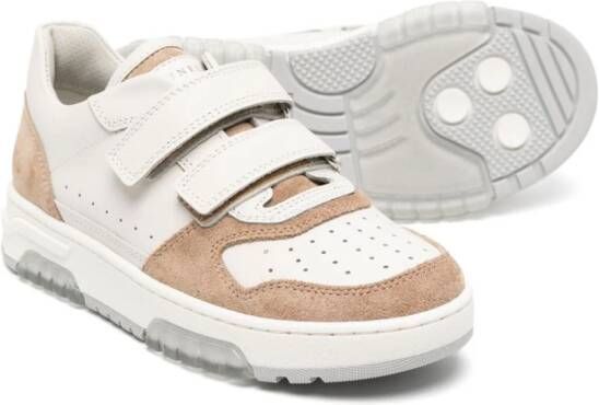 Brunello Cucinelli Kids Sneakers met klittenband Wit