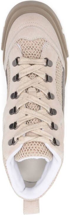 Brunello Cucinelli Laarzen met chunky zool Beige