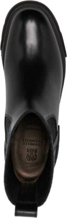 Brunello Cucinelli Laarzen met elastische zijkant Zwart