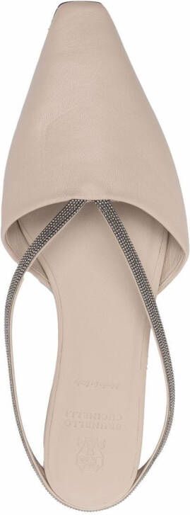 Brunello Cucinelli Leren muiltjes Beige