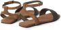 Brunello Cucinelli Leren sandalen met Monili-detail Bruin - Thumbnail 3