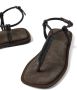 Brunello Cucinelli Leren sandalen met Monili-detail Bruin - Thumbnail 4