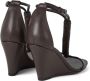 Brunello Cucinelli Leren sandalen met sleehak Bruin - Thumbnail 3