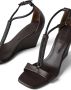 Brunello Cucinelli Leren sandalen met sleehak Bruin - Thumbnail 4