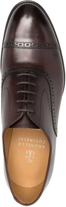 Brunello Cucinelli Leren veterschoenen Bruin