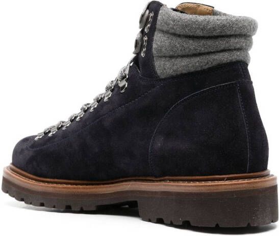 Brunello Cucinelli Leren wandellaarzen Blauw