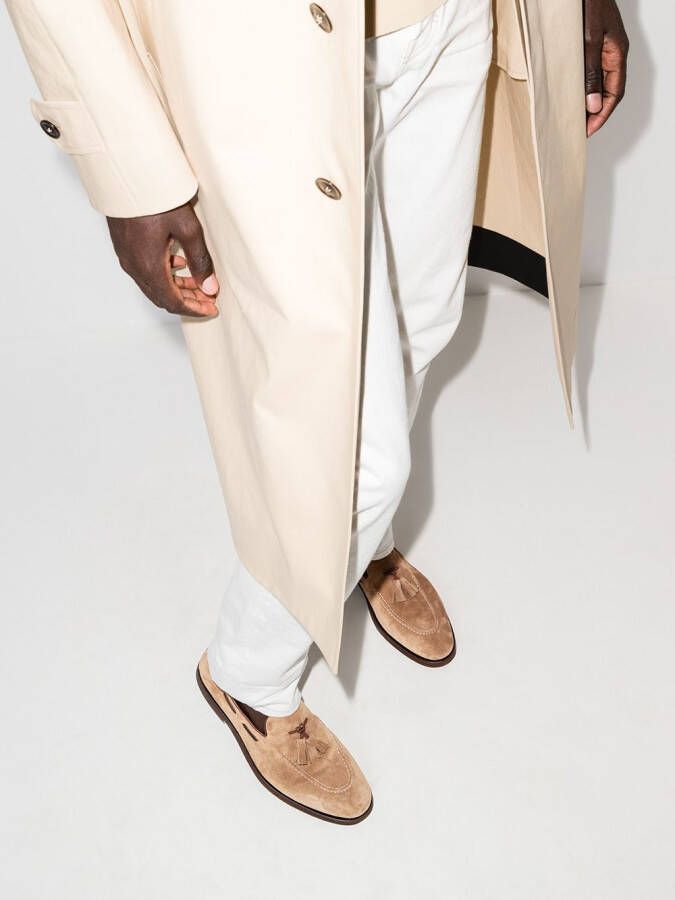 Brunello Cucinelli Loafers met kwastje Beige