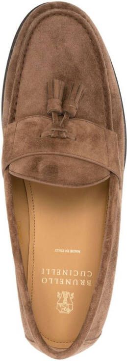Brunello Cucinelli Loafers met kwastjes Bruin