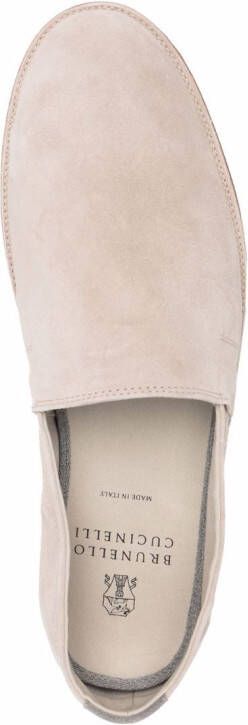 Brunello Cucinelli Loafers met ronde neus Beige