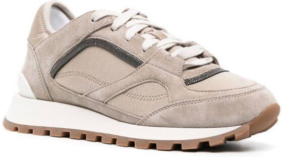 Brunello Cucinelli Leren sneakers Beige