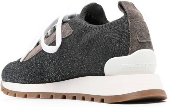 Brunello Cucinelli Low-top soksneakers Grijs