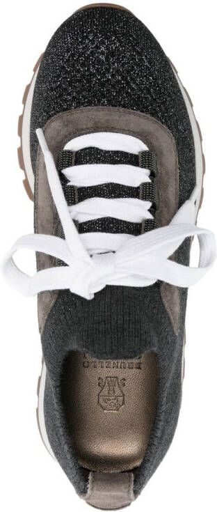 Brunello Cucinelli Low-top soksneakers Grijs