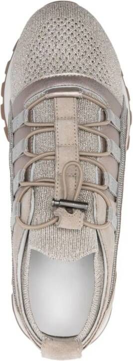 Brunello Cucinelli Monili sneakers met vlakken Beige