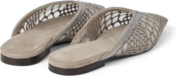 Brunello Cucinelli Monili muiltjes Bruin