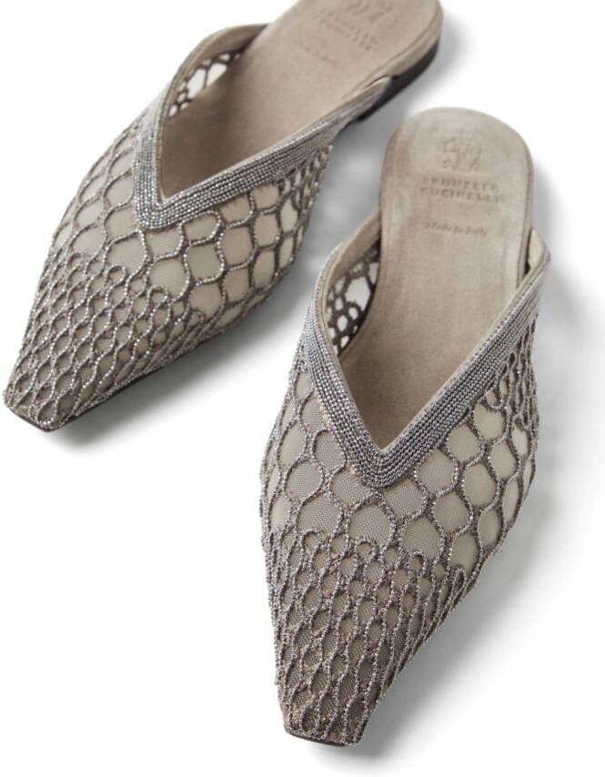 Brunello Cucinelli Monili muiltjes Bruin