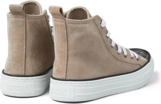 Brunello Cucinelli Sneakers met vlakken Bruin