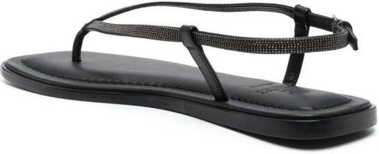 Brunello Cucinelli Slingback sandalen met gesp Zwart