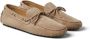 Brunello Cucinelli Suède loafers met strikdetail Beige - Thumbnail 2
