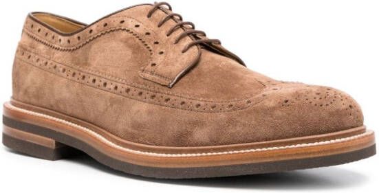 Brunello Cucinelli Suède brogues Bruin