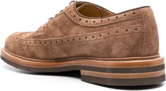 Brunello Cucinelli Suède brogues Bruin