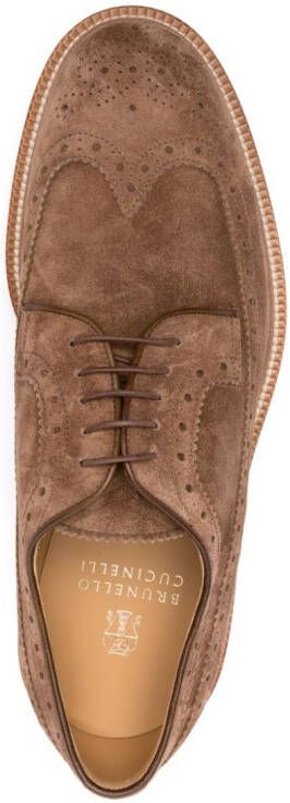 Brunello Cucinelli Suède brogues Bruin