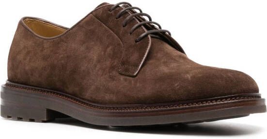 Brunello Cucinelli Suède derby schoenen Bruin