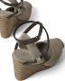 Brunello Cucinelli Suède sandalen met monili kralen en sleehak Beige - Thumbnail 4