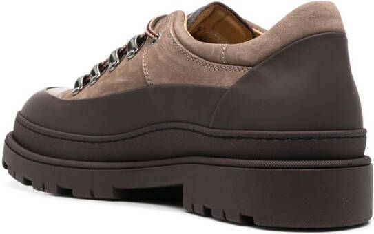Brunello Cucinelli Tweekleurige veterschoenen Bruin