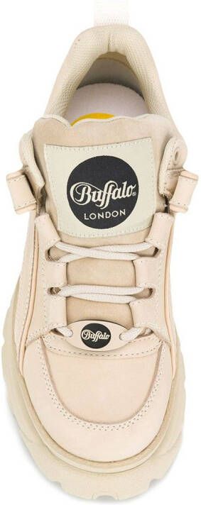 Buffalo Sneakers met plateauzool Beige