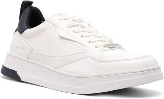 Bugatti Sneakers met vlakken en contrasterende hak Wit