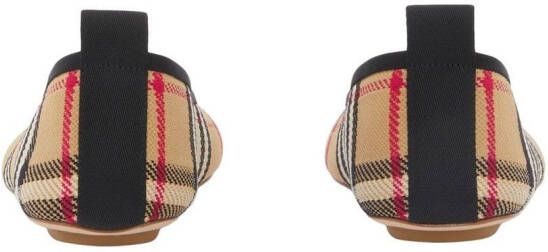 Burberry Pre-owned geruite ballerina's Beige