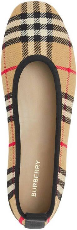 Burberry Pre-owned geruite ballerina's Beige