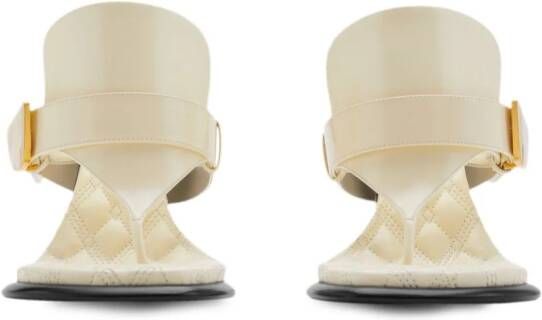 Burberry 100 mm Bay leren muiltjes Beige