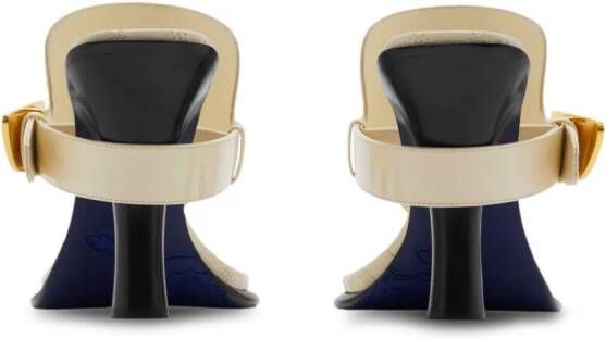 Burberry 100 mm Bay leren muiltjes Beige