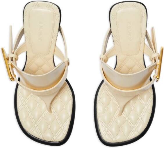 Burberry 100 mm Bay leren muiltjes Beige
