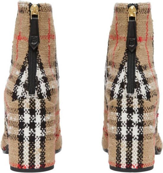 Burberry Bouclé enkellaarzen Beige