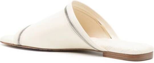 Burberry calf-leather slippers Beige