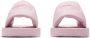 Burberry Leren slippers met reliëf Roze - Thumbnail 2