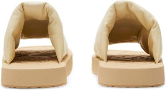 Burberry EKD Slab leren slippers Beige