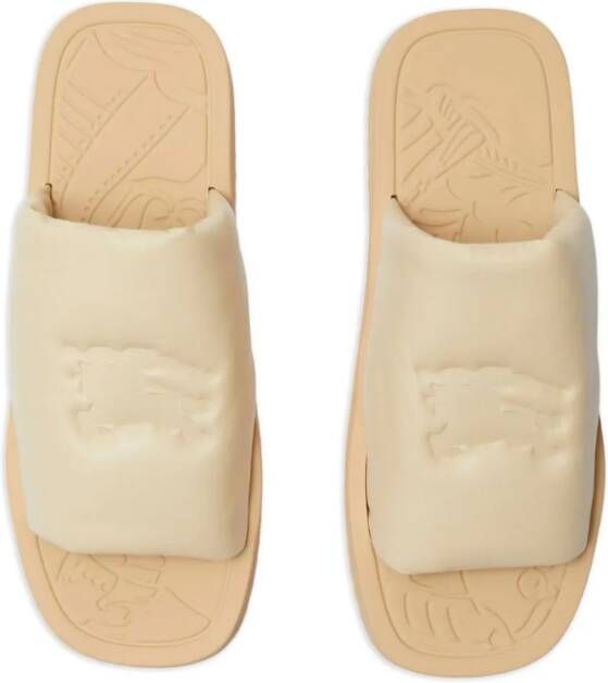 Burberry EKD Slab leren slippers Beige