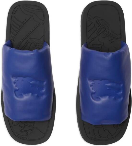 Burberry EKD Slab leren slippers Blauw