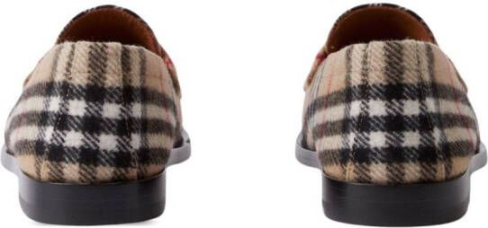 Burberry Geruite loafers Zwart