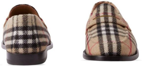 Burberry Geruite loafers Zwart