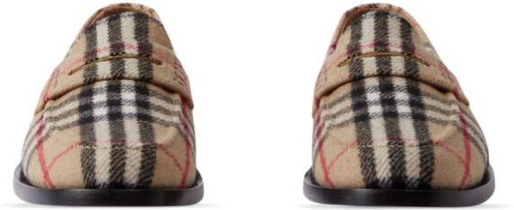 Burberry Geruite loafers Zwart