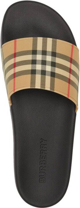 Burberry Geruite slippers Beige