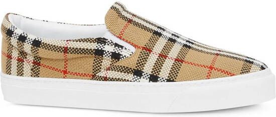 Burberry Geruite sneakers Beige