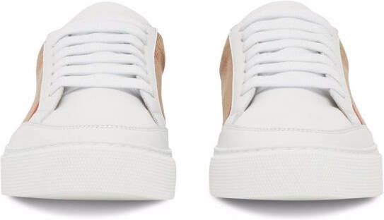 Burberry House geruite sneakers Wit