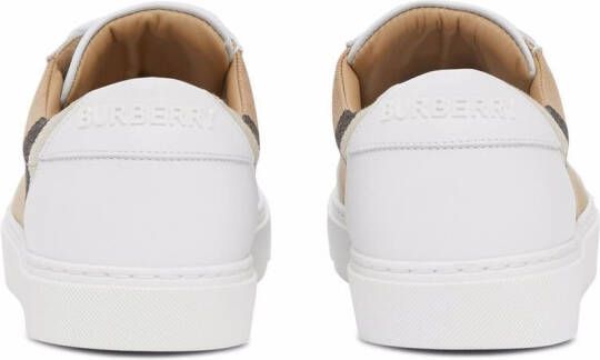 Burberry House geruite sneakers Wit
